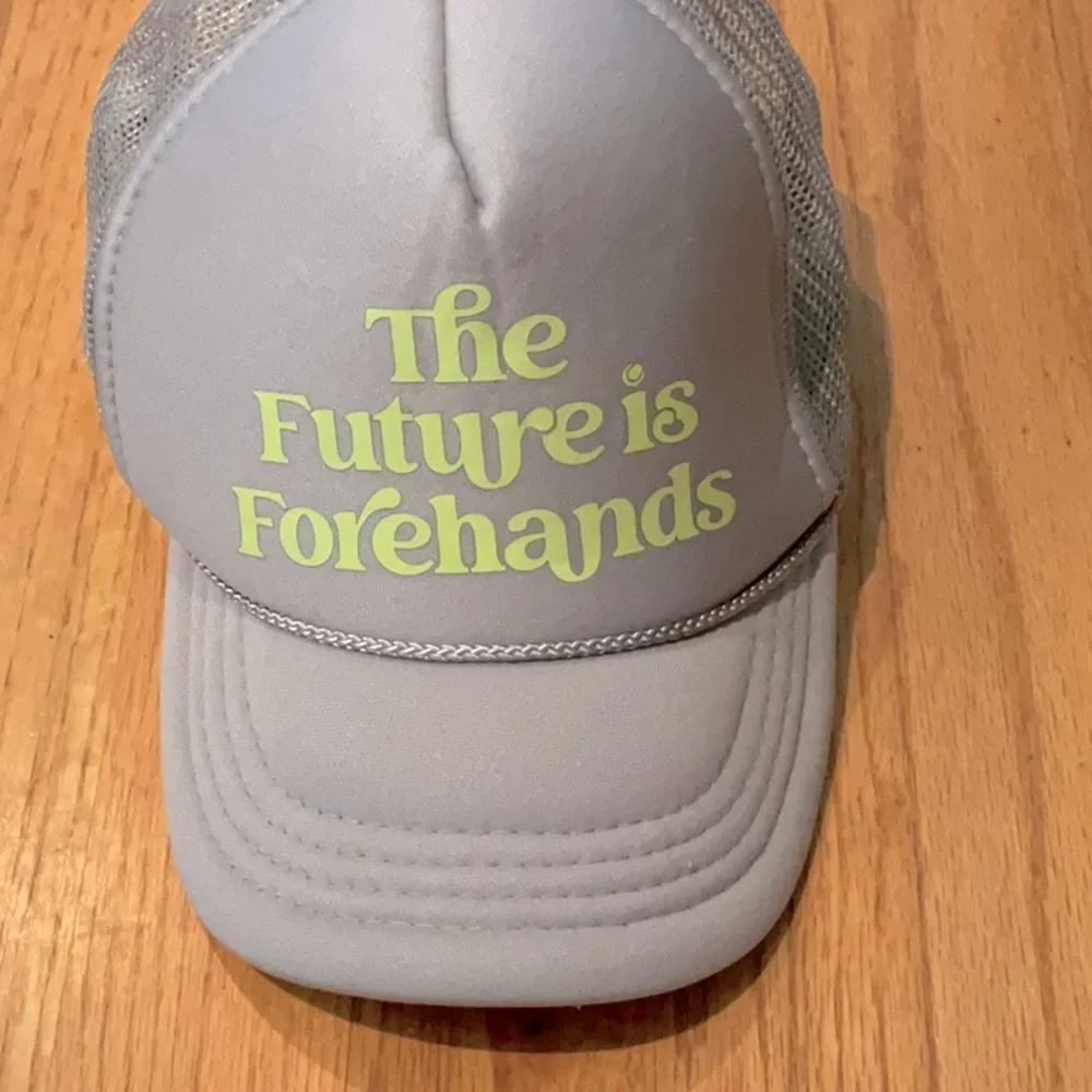 Ace the Moon: The Future is Forehands Trucker Silver HAT - AdjustableO/S Unisex